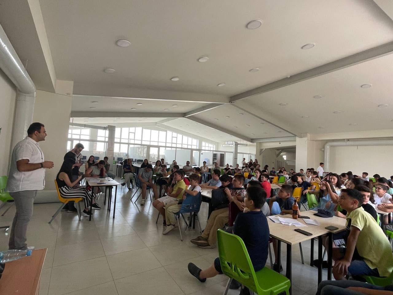 Summer Camp lecture with students from across Armenia